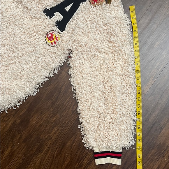 NWT Eva Franco Cream Teddy & Patchwork Pullover XL - Picture 10 of 13